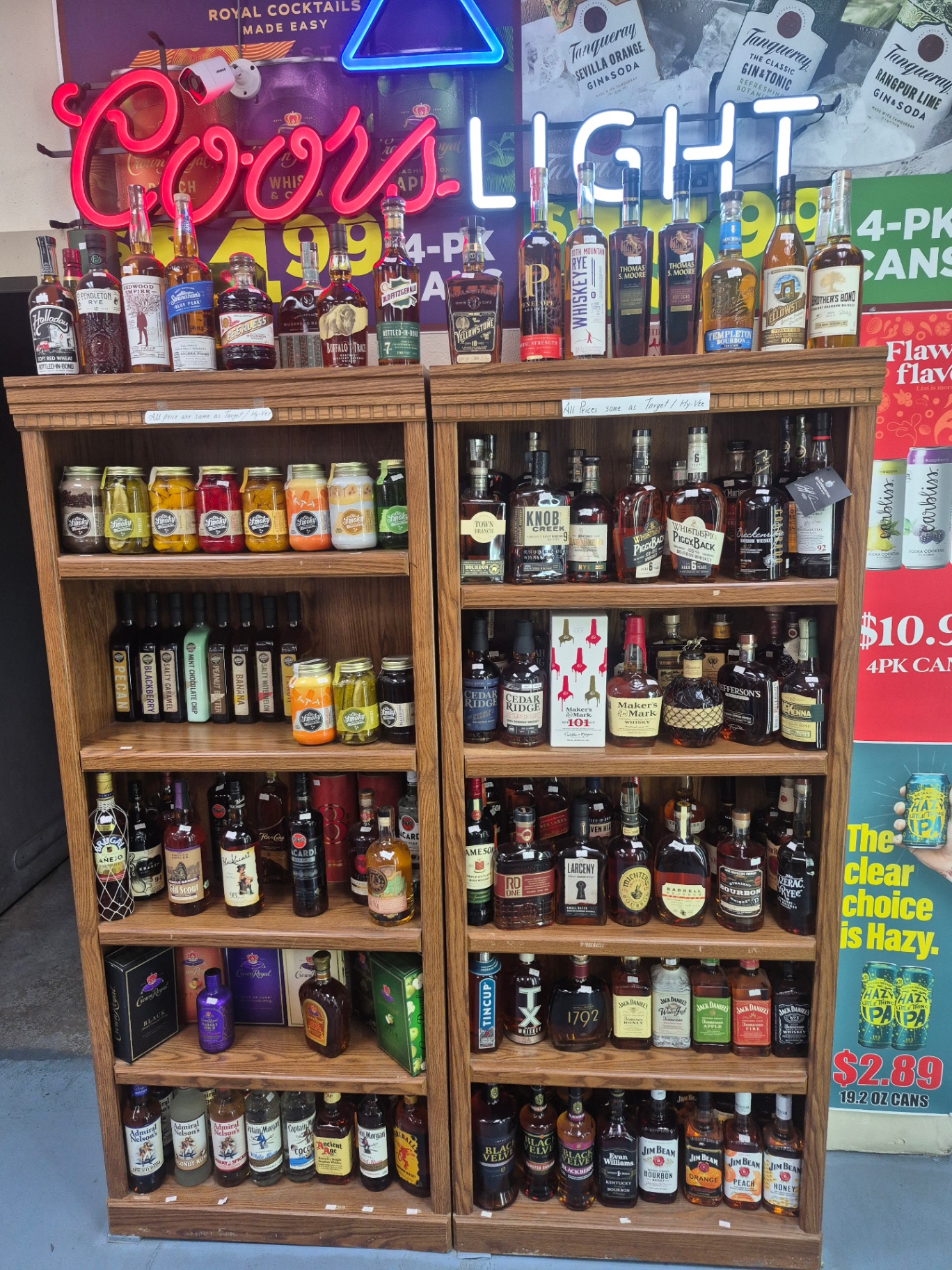 Liquor Selection at Springville Food, Gas & Liquor