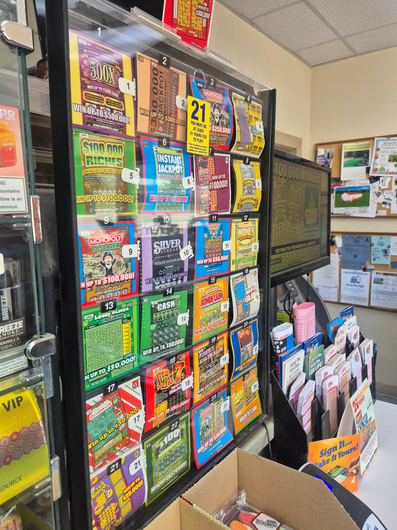 Lottery at Springville Food, Gas & Liquor